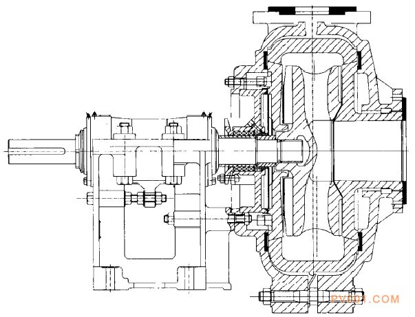 渣浆泵材料及结构图