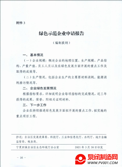 宁夏印发《宁夏回族自治区绿色示范企业评选实施方案（试行）》-泵阀制造网