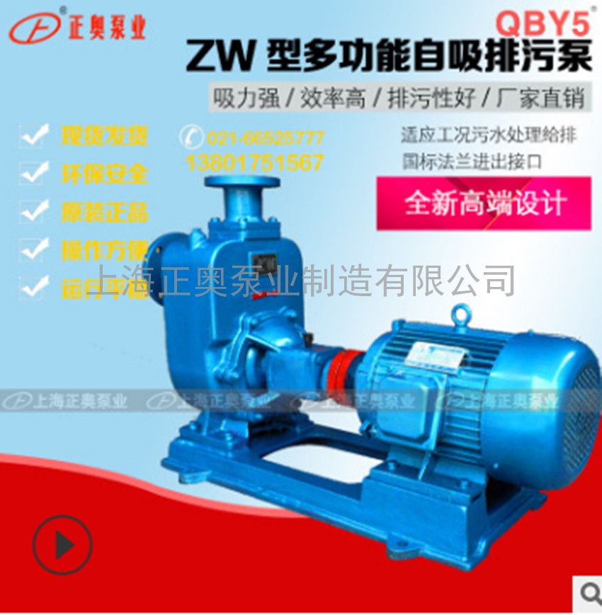 供应100ZW100-15防爆型铸铁自吸式排污泵生产直销厂家