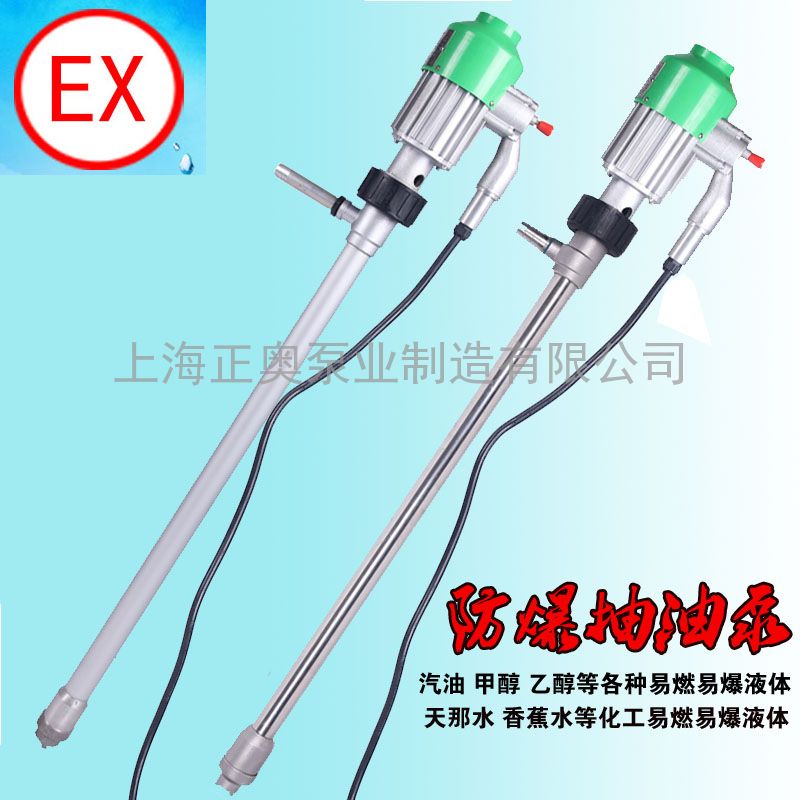 供应正奥泵业JK-3BP防爆型不锈钢电动油桶泵便插式220V抽油泵