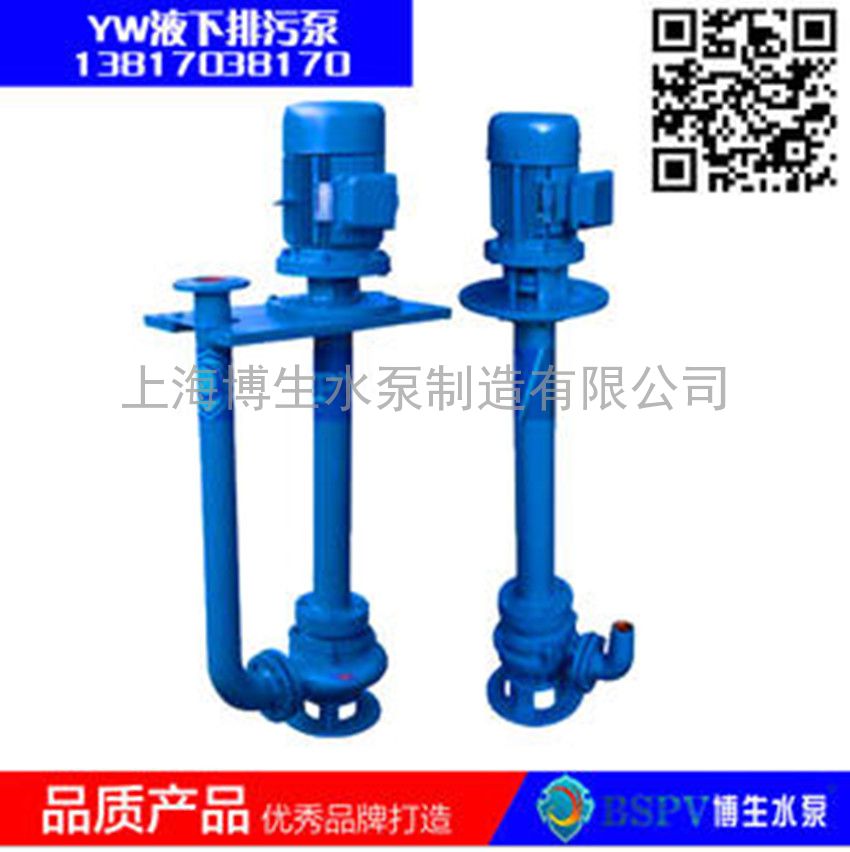 供应上海博生YW型无堵塞排污液下泵 铸铁液下式排污泵