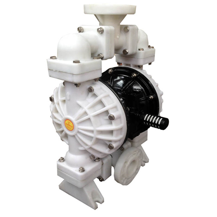 供应正奥泵业QBY5-50F型法兰口塑料气动隔膜泵耐腐双隔膜泵涂料泵