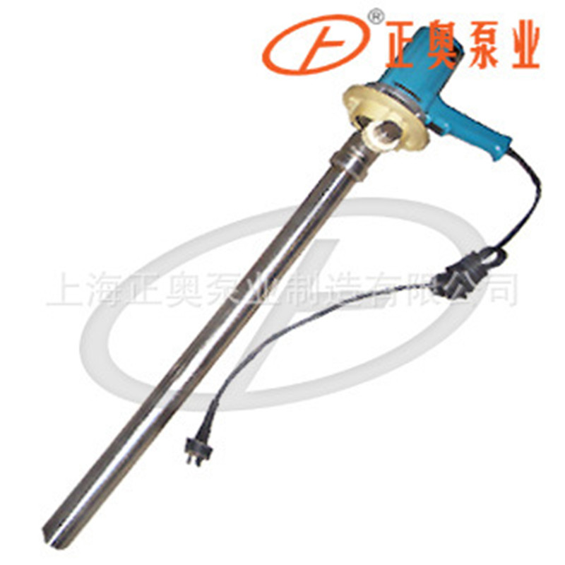 供应正奥泵业JK-3-9P型不锈钢电动油桶泵大流量大口径插桶泵