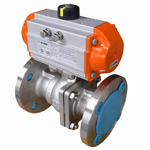 供应气动法兰不锈钢球阀Q641F-16P DN65