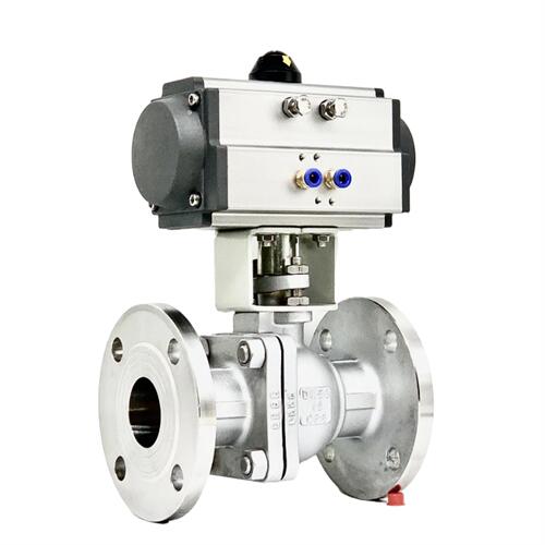 供应气动法兰高温不锈钢球阀Q641F-16P DN200