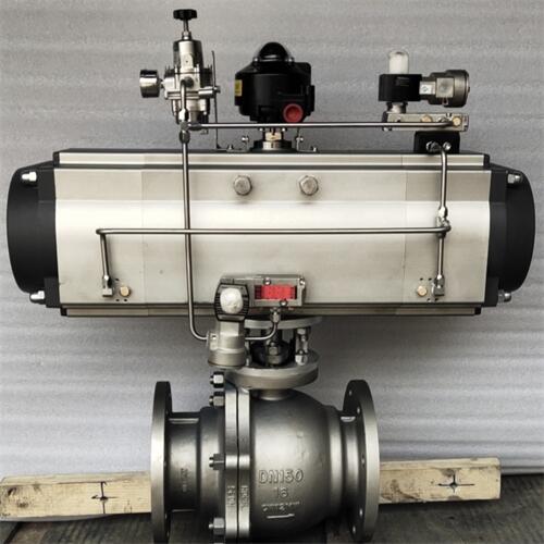 供应气动不锈钢硬密封法兰球阀Q641H-16P DN40