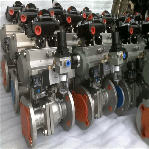 供应气动法兰硬密封不锈钢球阀Q641H-16P DN80