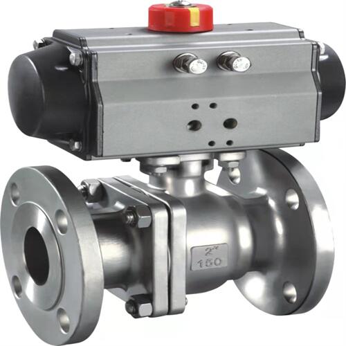 供应气动法兰硬密封不锈钢球阀Q641H-16P DN80