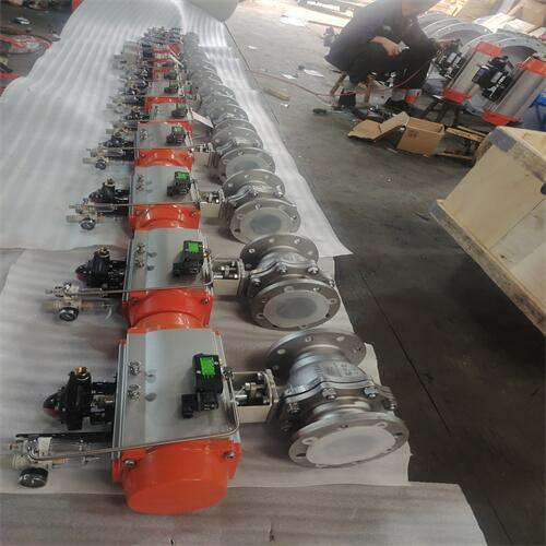 供应气动硬密封法兰不锈钢球阀Q641H-25P DN65