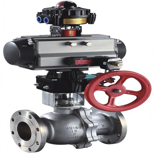供应气动法兰硬密封高温不锈钢浮动球阀Q641H-25P DN65