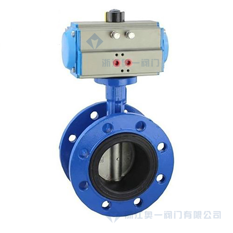 供应奥一D641X气动衬胶法兰蝶阀气动阀门气动蝶阀自控阀门