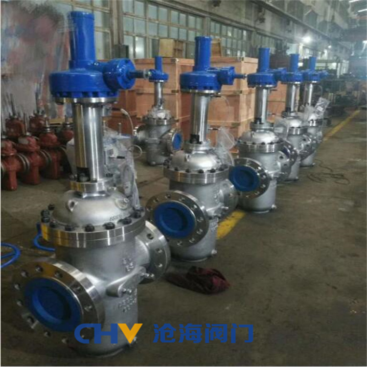 供应CHVJ沧海KZF43Y-320P不锈钢抗硫高压法兰平板闸阀