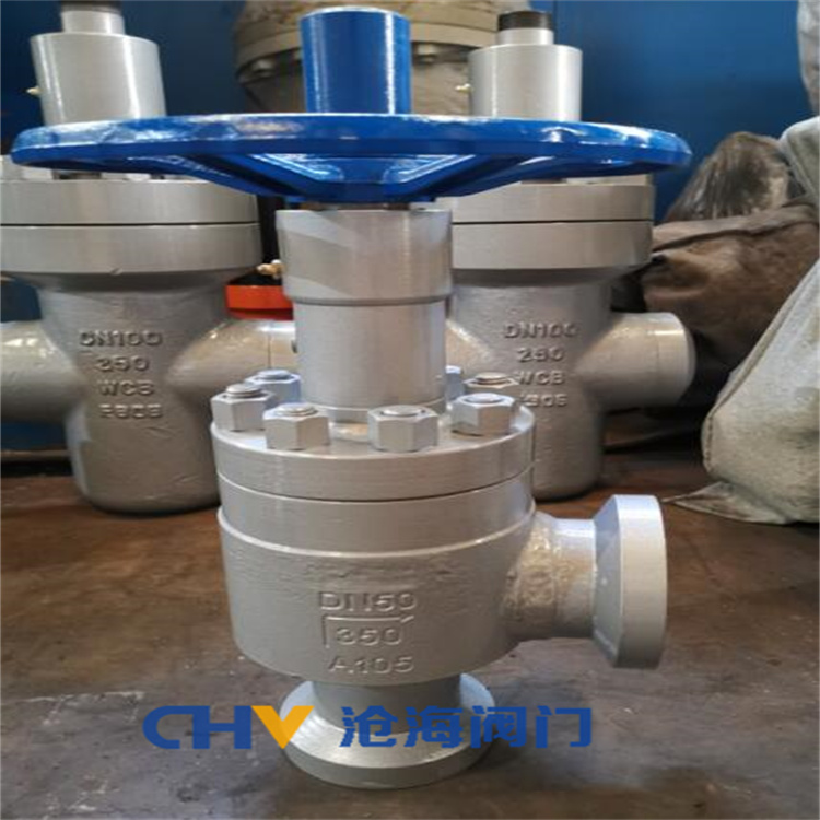 供应CHVJ沧海L87Y-160手动高压卡箍角式节流阀