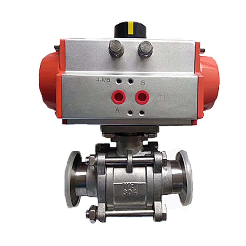 供应GUQKF304不锈钢高真空气动卡箍球阀