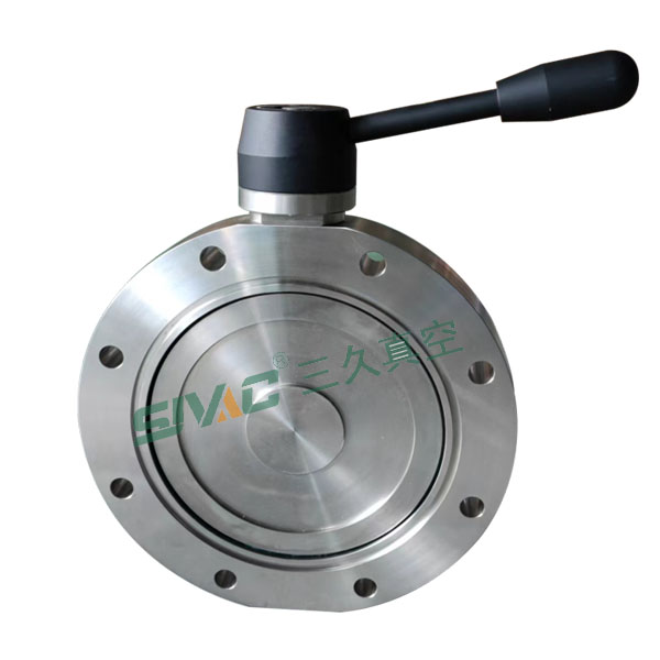 供应GI304不锈钢高真空手动法兰蝶阀