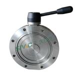 供应GI304不锈钢高真空手动法兰蝶阀