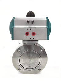 供应GIQ304不锈钢高真空气动法兰蝶阀