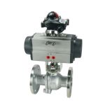 供应不锈钢气动法兰球阀