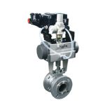 供应不锈钢气动对夹式法兰球阀-不锈钢气动对夹式球阀厂家，维修-不锈钢气动球阀批发